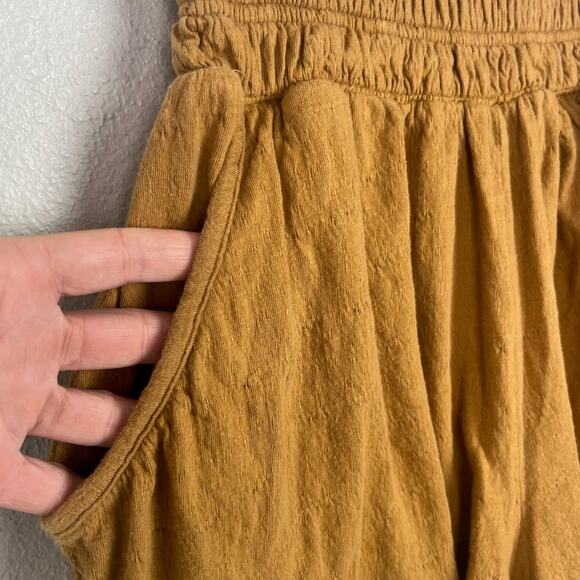 Anthropologie Daily Practice Size XS Kimberly Shorts Mustard Yellow Lounge Comfy - Picture 3 of 6